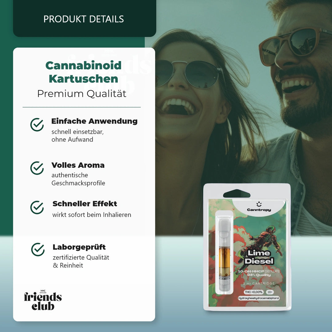 Cartouche 10-OH-P Lime Diesel 94% 1ml - Smagro GmbH