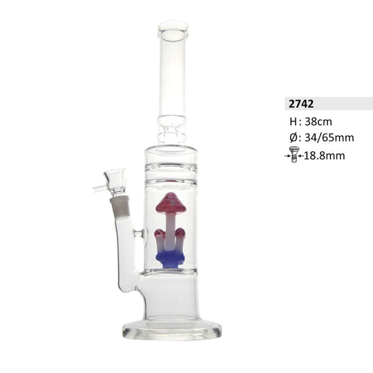 Üveg Bong gombás perkolátorral és jégrekesszel – 38 cm – Smagro GmbH