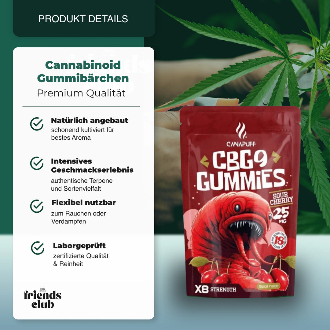 CBG9 ositos de gominola cereza ácida 5pcs