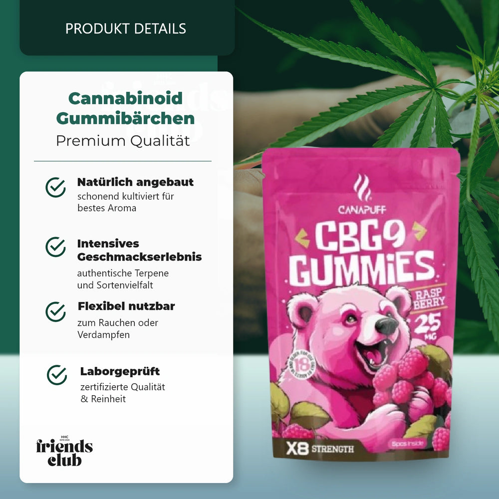 CBG9 Gummi Bears Framboos 5 stuks