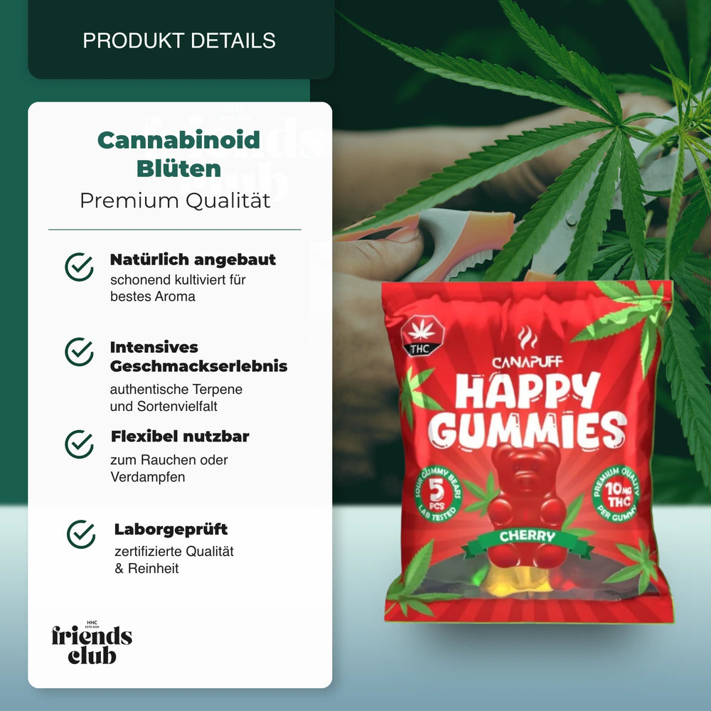Gummies THC - Cireșe (5 bucăți) - hhcfriends