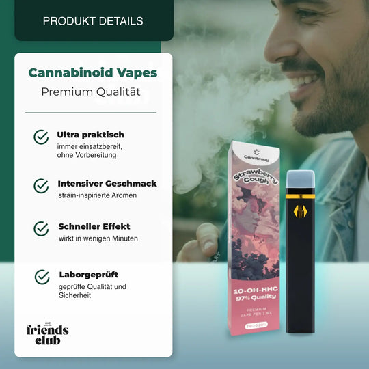 10-OH Vape Strawberry Cough 97% 1ml - hhcfriends