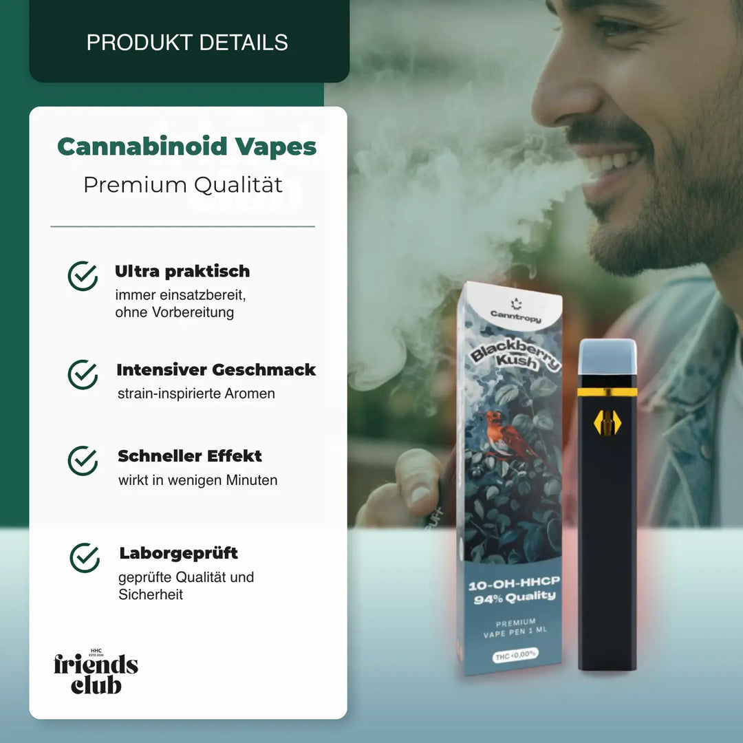 Vaper 10-OH-P Blackberry Kush 94% 1ml - hhcfriends