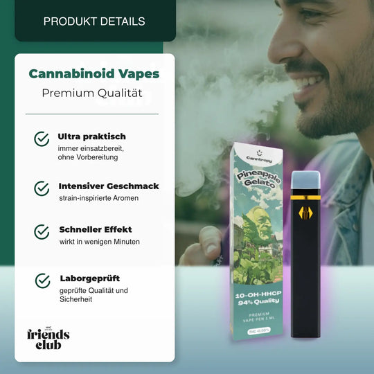 Vaper 10-OH-P Pineapple Gelato 94% 1ml - hhcfriends