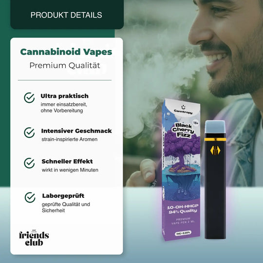 10-OH-P Vape Black Cherry Fizz 94% 2ml - hhcfriends