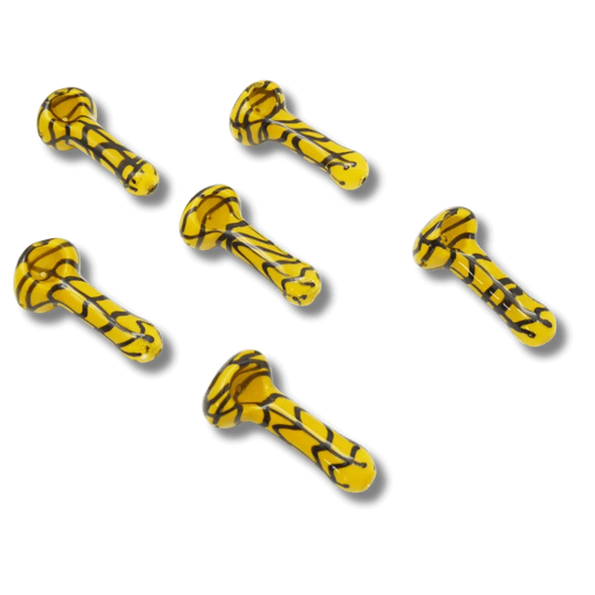 Pipe en verre – Jaune avec motif noir (1 pièce)-Smagro GmbH
