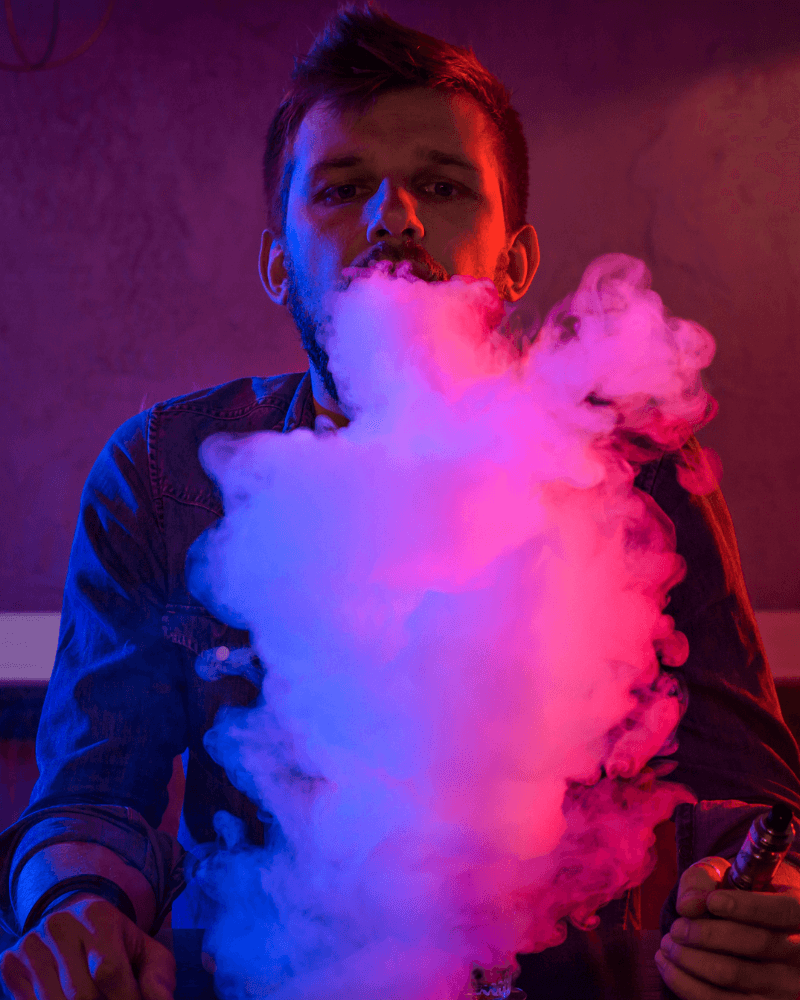 Puffco bij het uitblazen