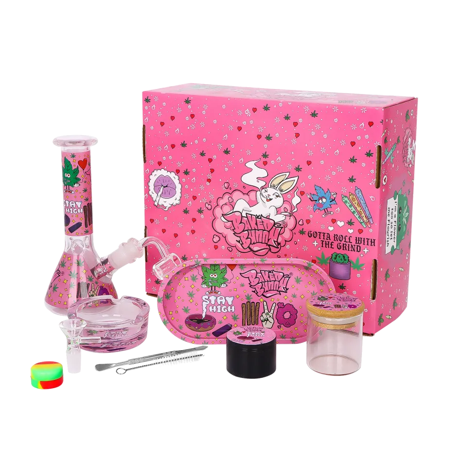 Baked Bunny Bong Set – Set de fumette complet 7 pièces
