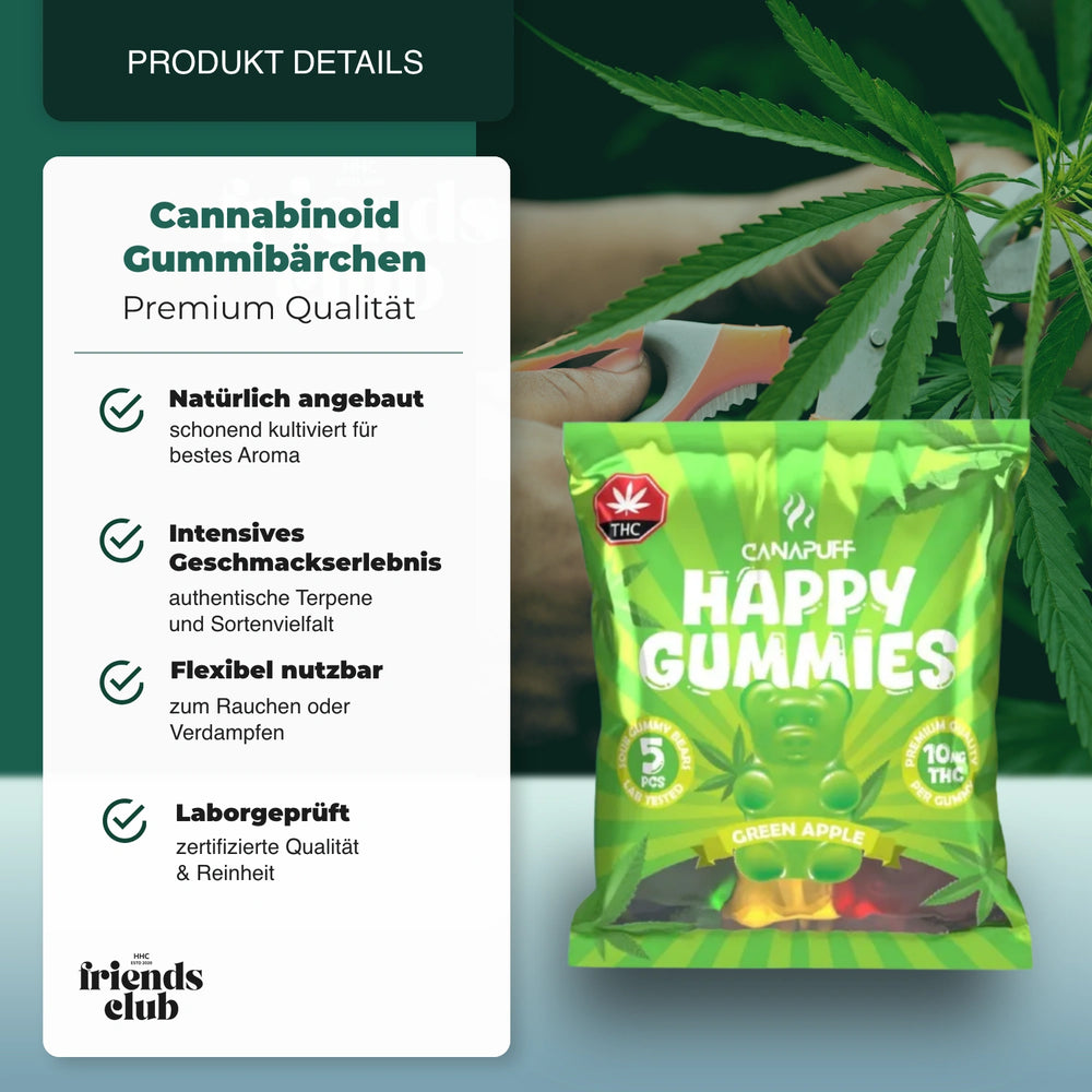 Gominolas de THC - Manzana Verde