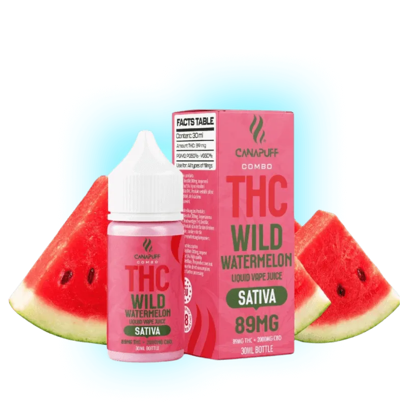 THC liquid Pastèque Sauvage 89mg THC/1000mg CBC 30ml