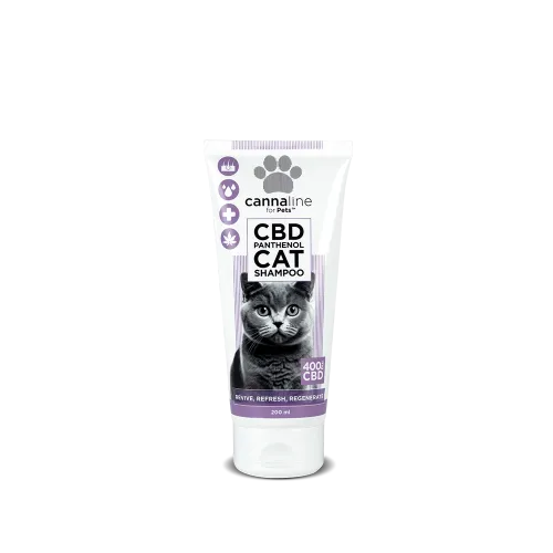 Champú para gatos con CBD y pantenol (400 mg CBD) 200 ml