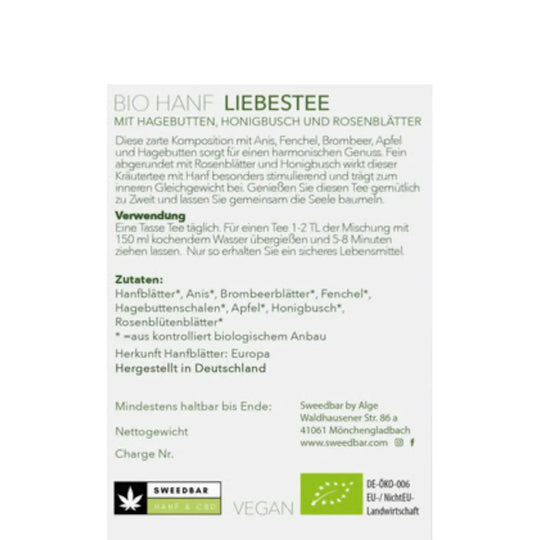 Bio Hanftee Sweed Love 30g vegan