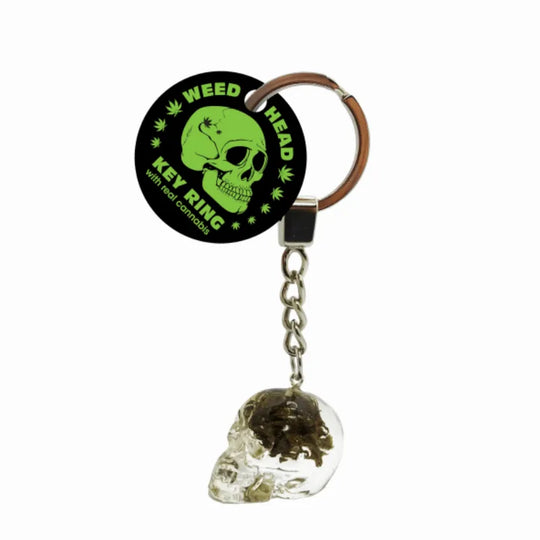 Porte-clés Totenkopf avec Cannabis