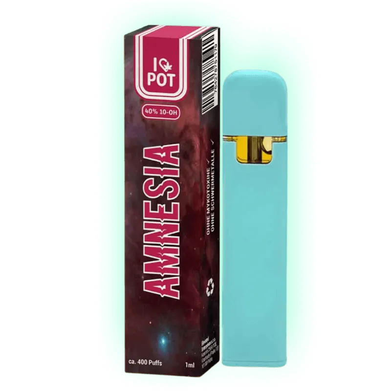 10-OH Vape Amnesia 40% 1ml I♥Pot