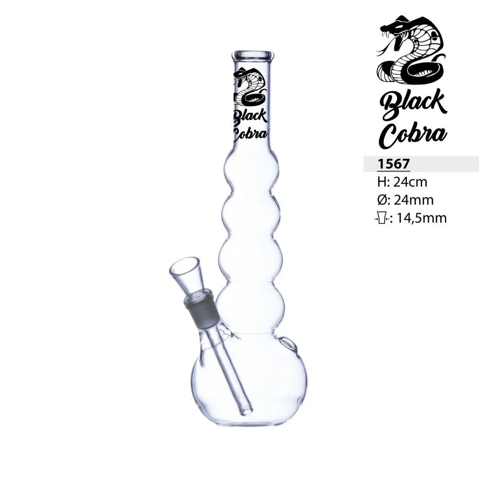 Szklane bongo Black Kobra Bullet 24 cm