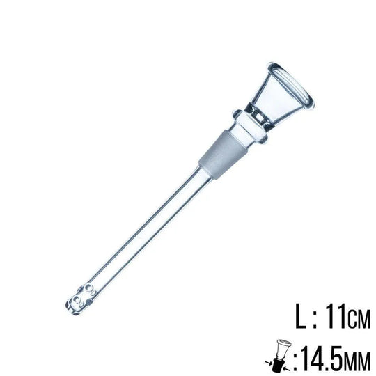 Szklany chillum dyfuzor „mały lejek” – szlif 14,5, 11 cm