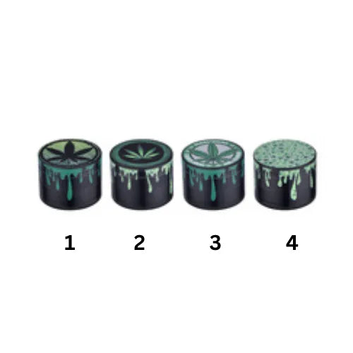 Młynek Grinder 4-częściowy – wzór Drip Leaf