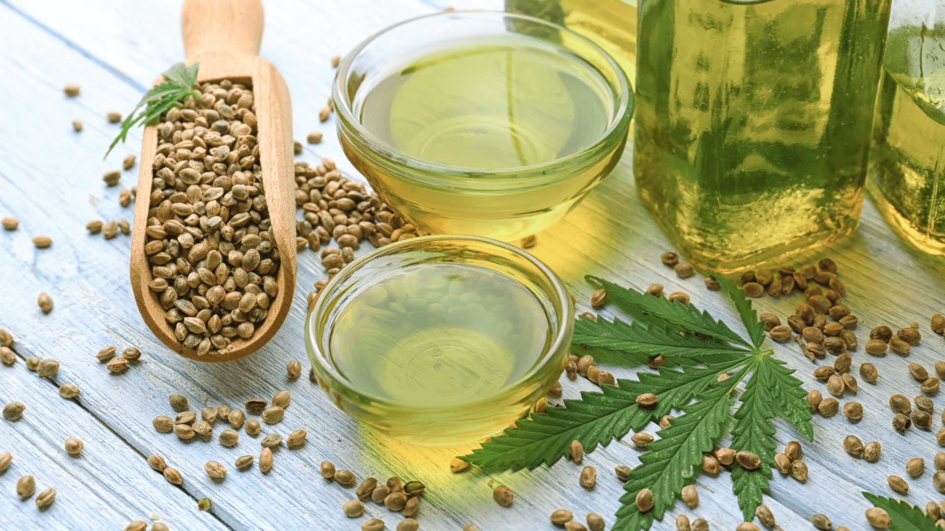 Hanf Lebensmittel, gesunde Cannabisprodukte.