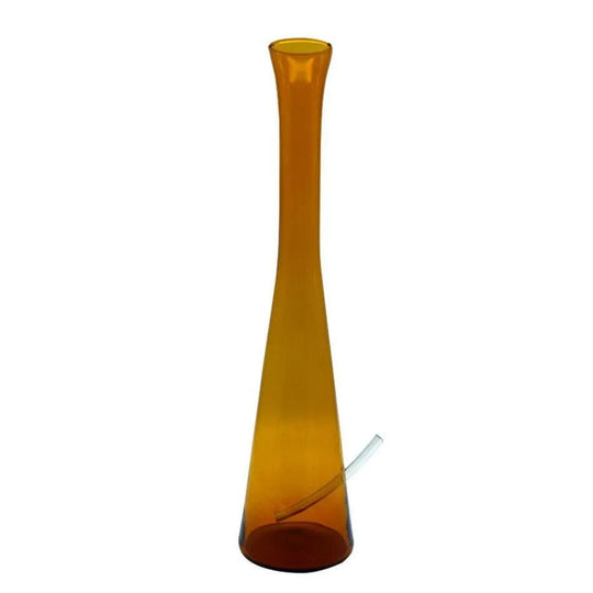 Hollandbong 38 cm borostyán színben, kicklyuk nélkül – csővel