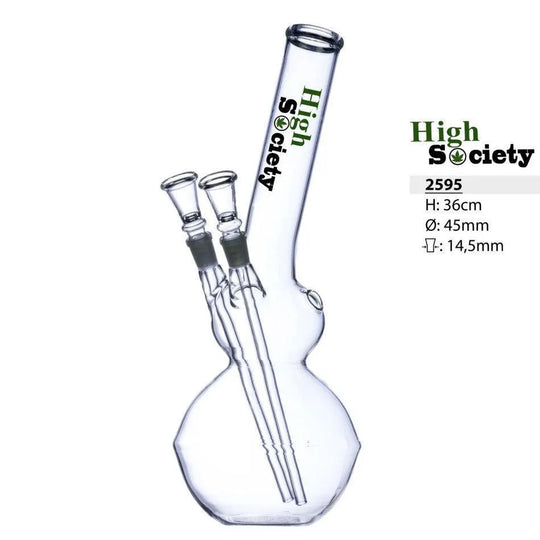 HS podwójna kula z podwójnym chillum 32 cm