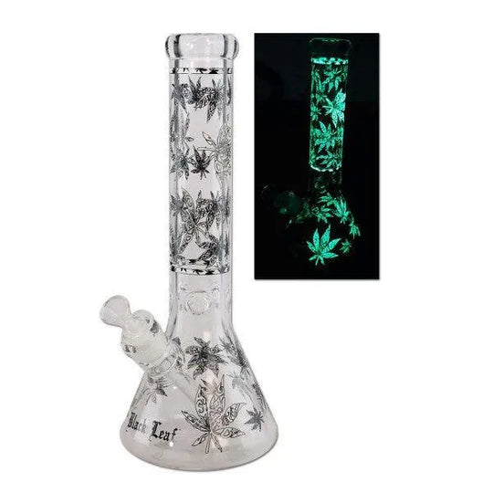 Black Leaf Glow Star Beaker Bong de Hielo