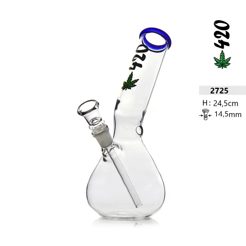 Glasbong 420 – Boquilla azul 24,5 cm