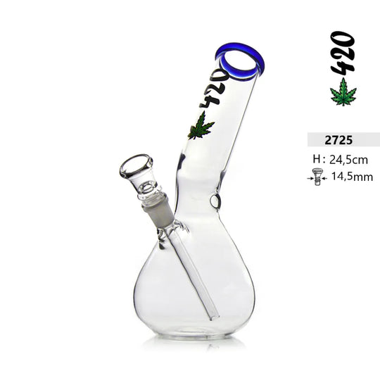 Glasbong 420 – Boquilla azul 24,5 cm