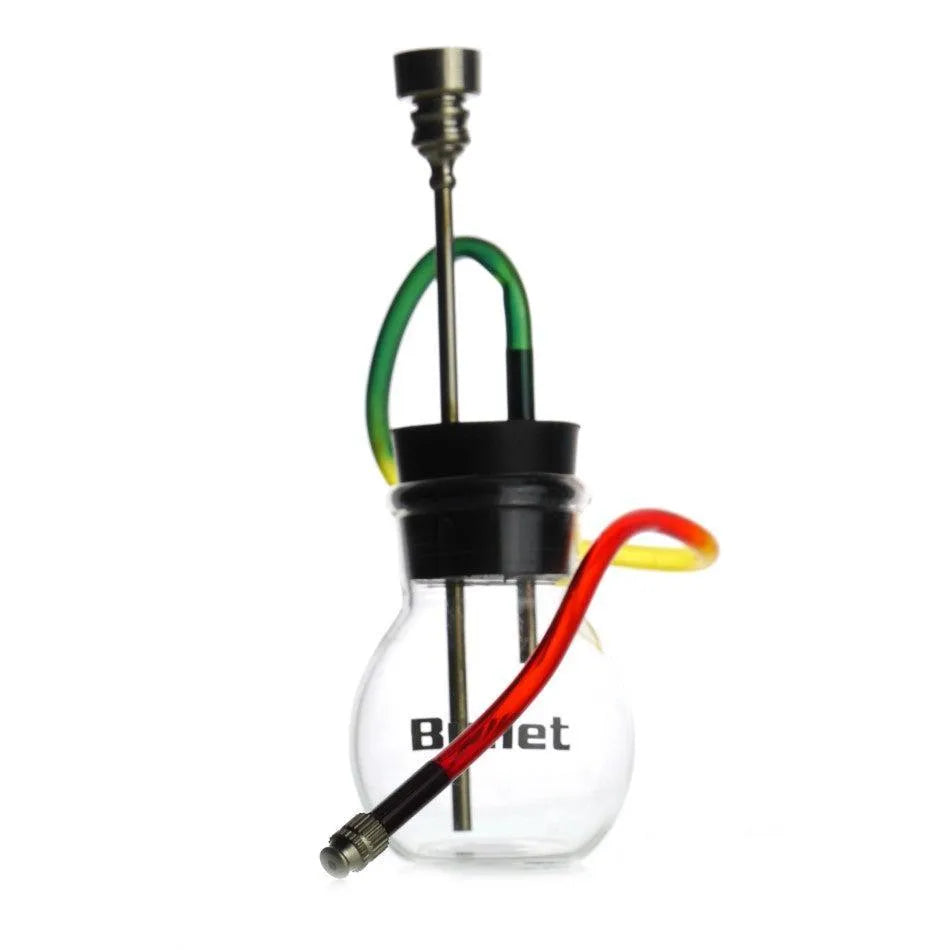 Mini glazen Hookah met slang 12 cm