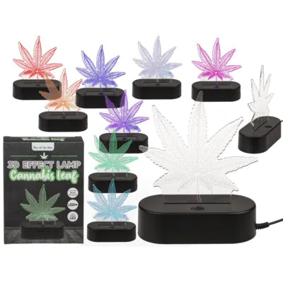 3D Lamp Cannabisblad RGB