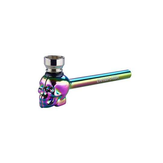Metal Pipe Metallic Skull 13cm