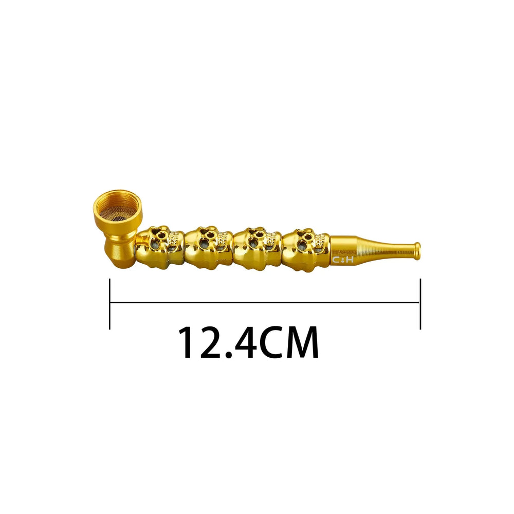 Fajka do palenia Metalowa Czaszka 13cm