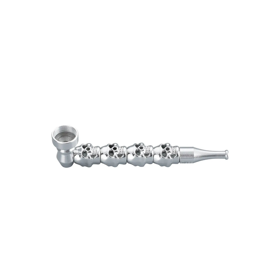 Metalen pijp Metallic Skull 13cm