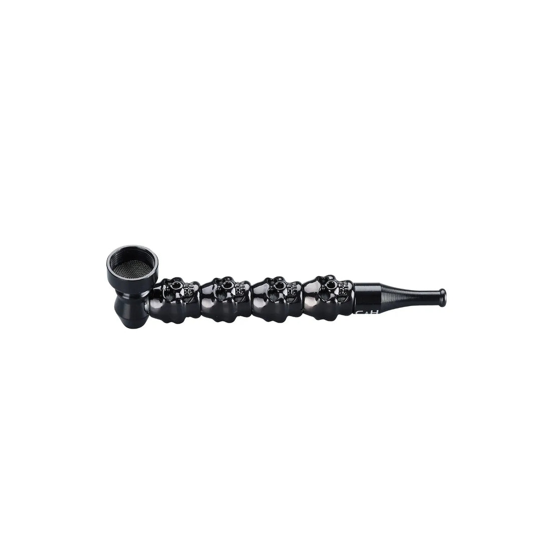 Metalen pijp Metallic Skull 13cm