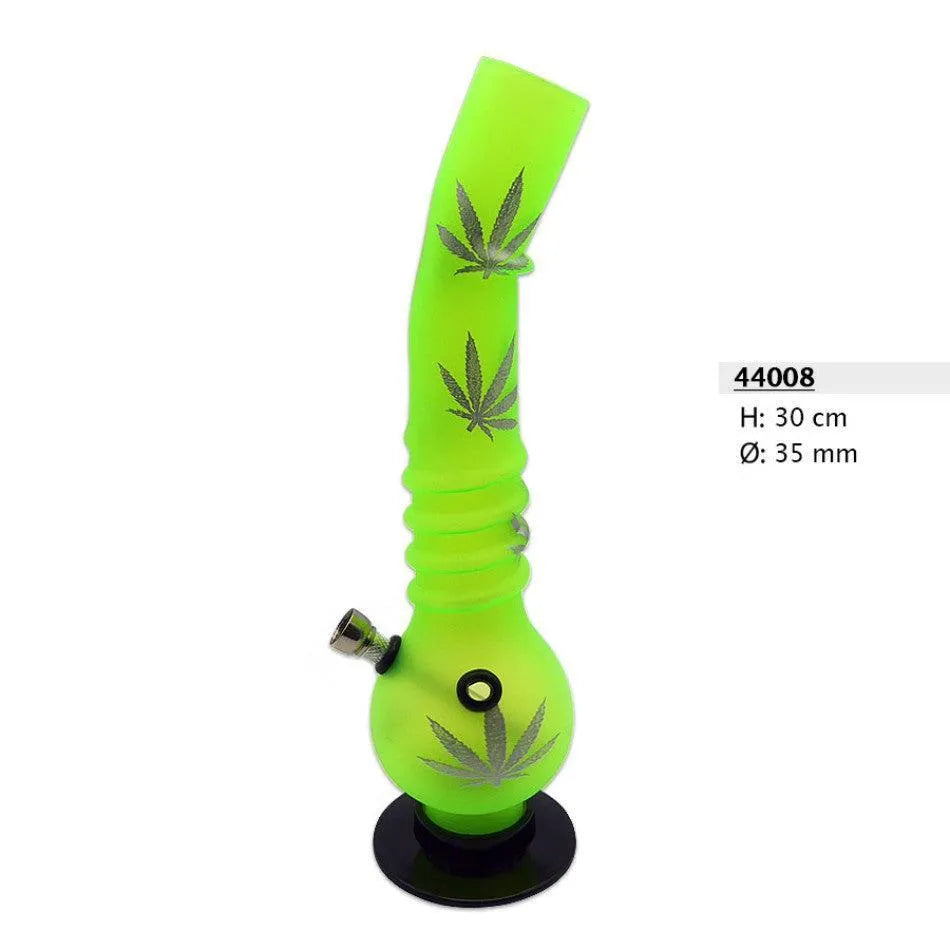 Bongo akrylowe zielone gięte 30 cm