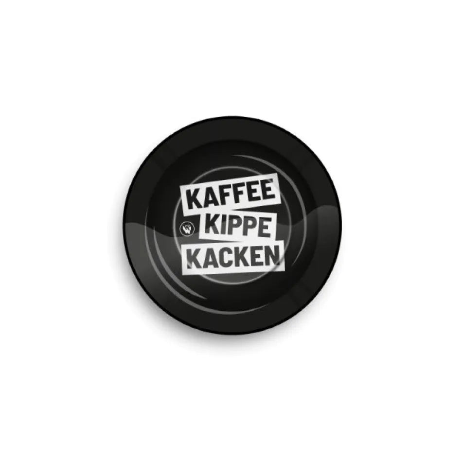 FIRE-FLOW™ Metalowa Popielniczka Kaffee Kippe Kacken, Ø: 14 cm