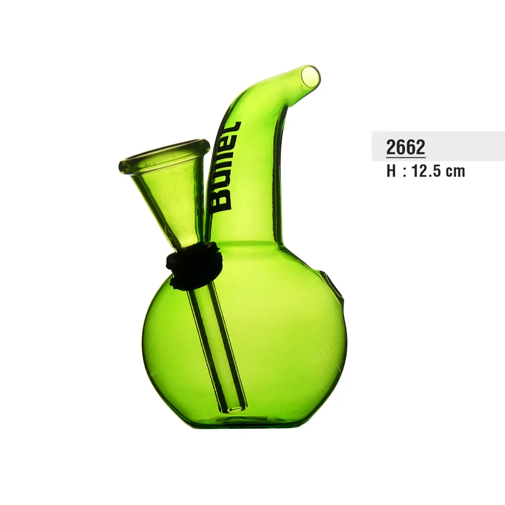 Bong de vidrio pequeño verde 12,5 cm