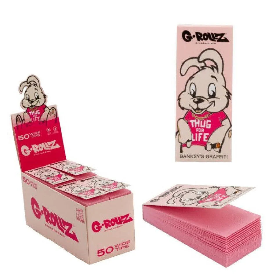 G-ROLLZ Banksy'ego Graffiti 'Thug for Life' RÓŻOWE Tipsy filtrujące 50x