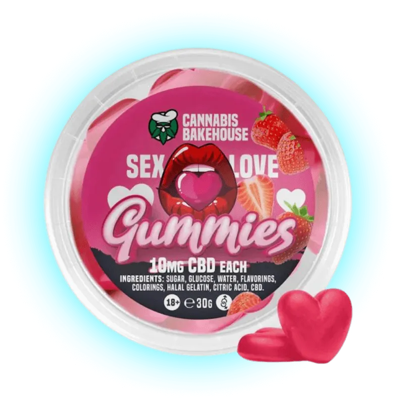 CBD SEX/LOVE GUMMIES - STRAWBERRY (30G)