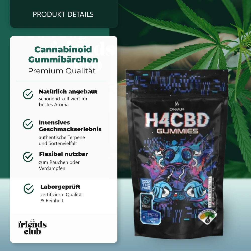 H4CBD Gumicukrok - Áfonya
