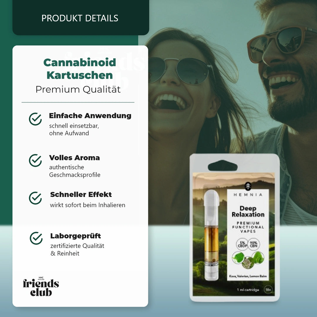 Cartridge met kava & valeriaan "Diepe ontspanning