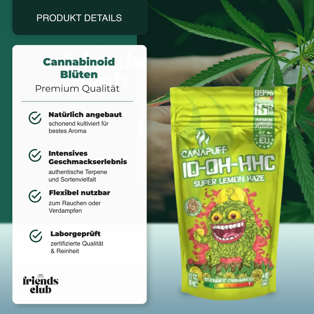 10-OH-HHC Flowers Super Lemon Haze 99% - hhcfriends