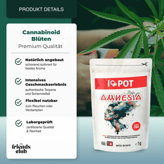 CBH Fleurs Amnesia 33% I♥Pot - hhcfriends