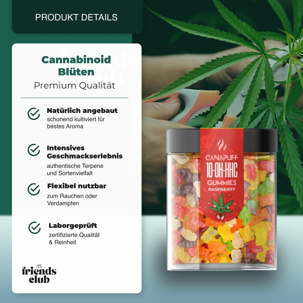 10-OH Gummies Raspberry 10 Stück - hhcfriends