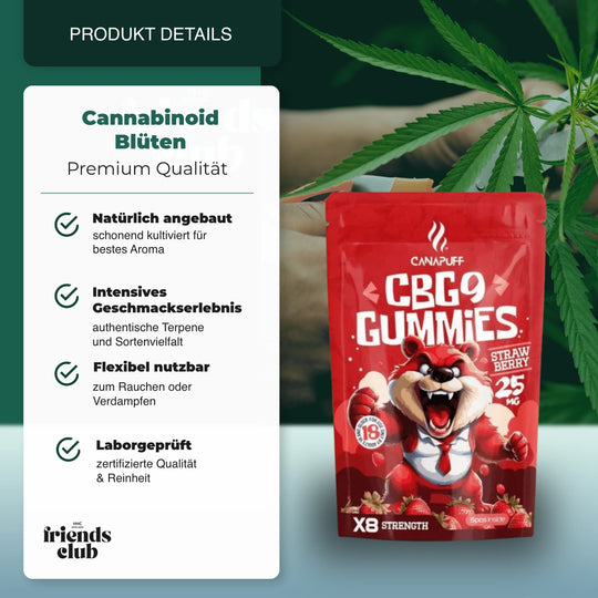 CBG9 Żelki Truskawkowe 5 sztuk - hhcfriends