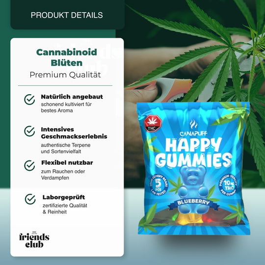 Gummies THC - Blaubeere (5 pcs) - hhcfriends
