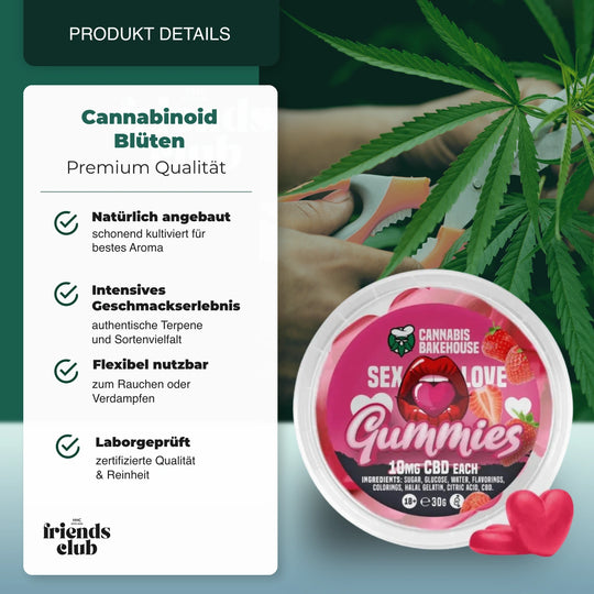 Gummies CBD SEX/LOVE - Fraise (30g) - hhcfriends