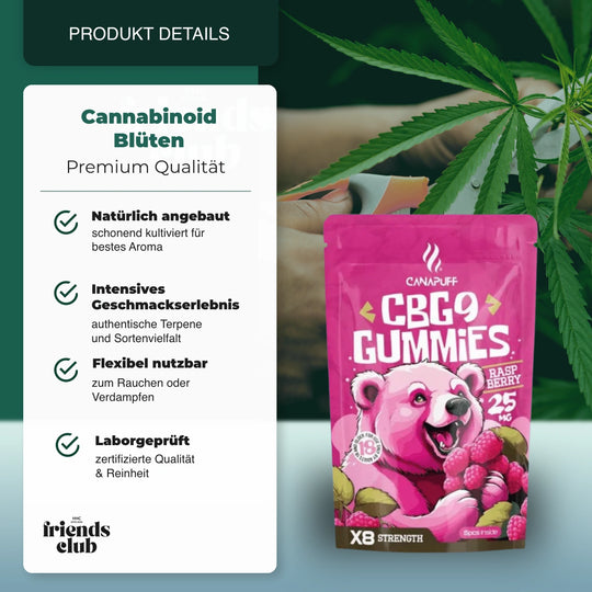 Gummies CBG9 Framboise 5 pcs - hhcfriends