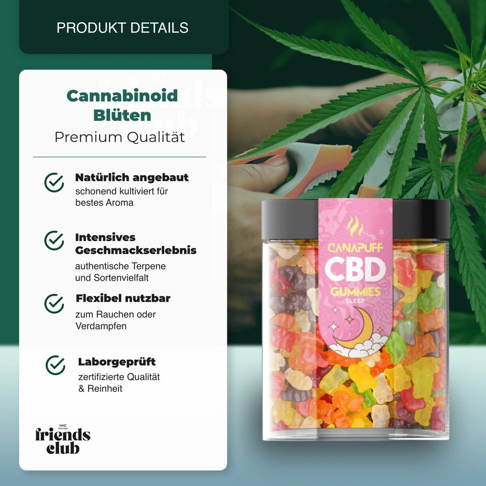 Żelki CBD Sleep 10 sztuk - hhcfriends