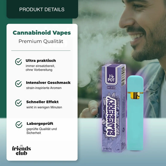 10-OH Vape Blueberry 40% 1ml I♥Pot - hhcfriends