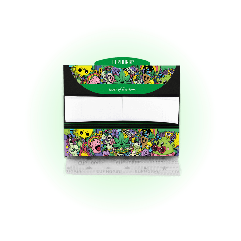 Euphoria Vibrant Rolling Papers Kingsize Slim + filtry